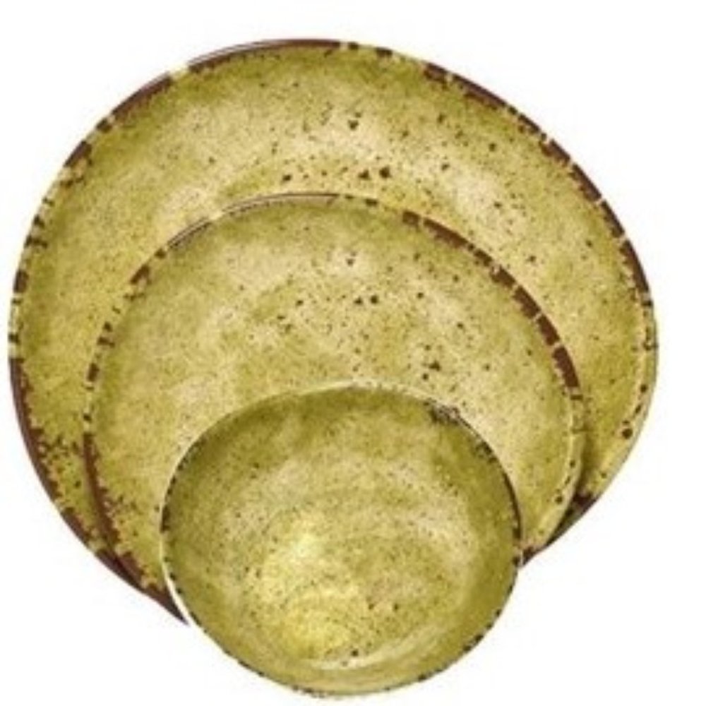 (Set of 36 NEW)Melange Melamine  Lime Green (Rustic Egg Collection) -BOWL ONLY